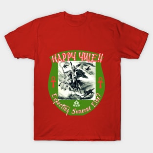 Odin versus Santa Claus, Funny Christmas Gift, Sleipnir Gift Pagan T-Shirt T-Shirt